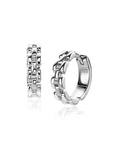 ZINZI zilveren oorringen met rolex-style schakels 4mm breed en luxe klapsluiting ZIO2556 - 16mm