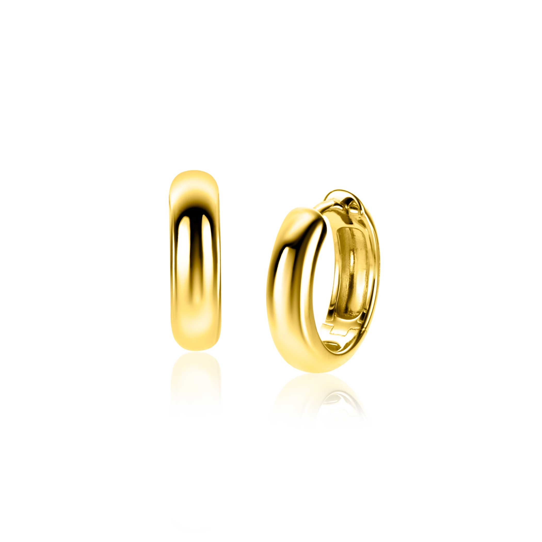 ZINZI Verguld Zilveren Oorbellen 15mm - ZIO2565G