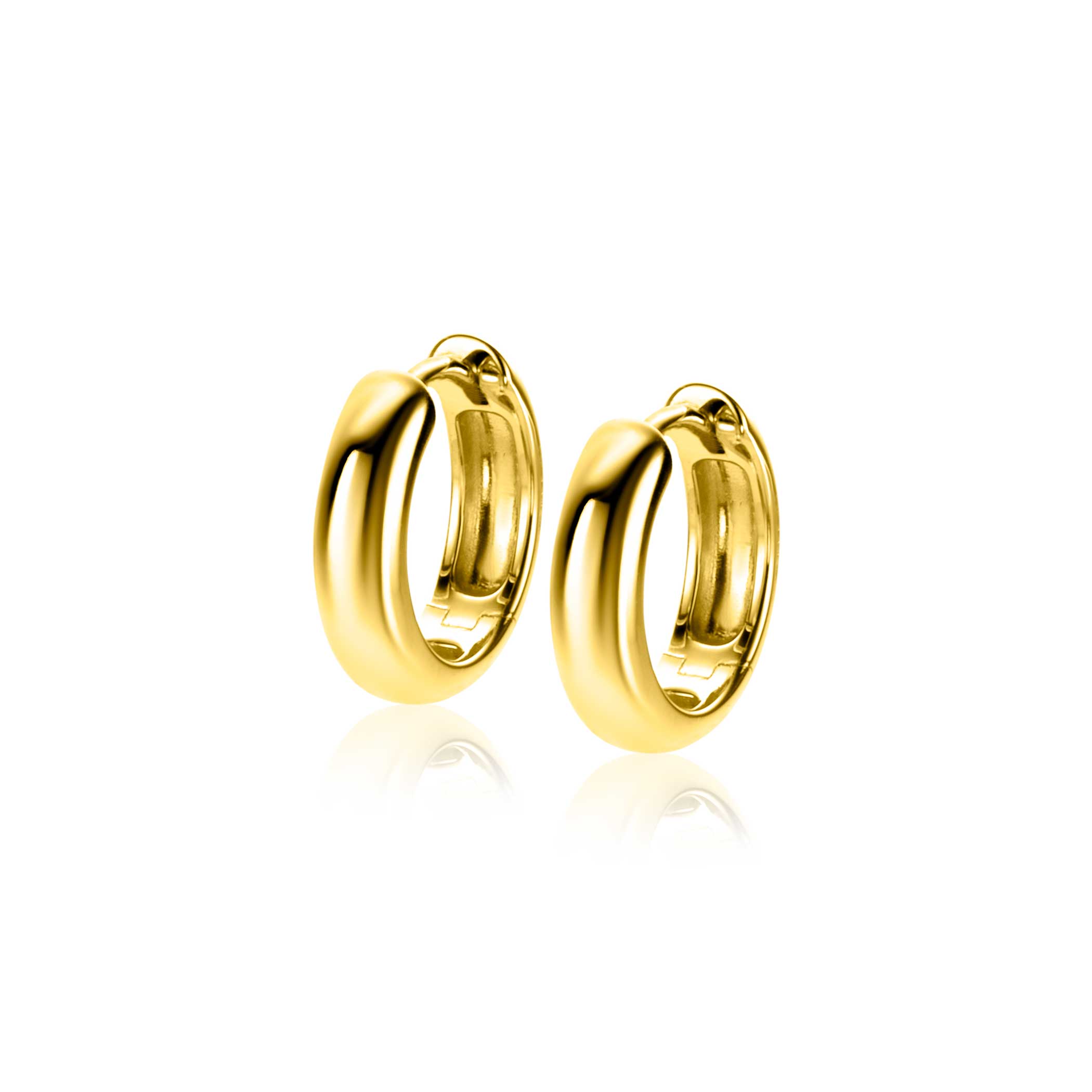 ZINZI Verguld Zilveren Oorbellen 15mm - ZIO2565G