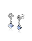 ZINZI zilveren oorsieraden met blauwe klavers 8mm ZIO2582 - 20mm - PansiteNederland.nl
