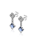 ZINZI zilveren oorsieraden met blauwe klavers 8mm ZIO2582 - 20mm - PansiteNederland.nl