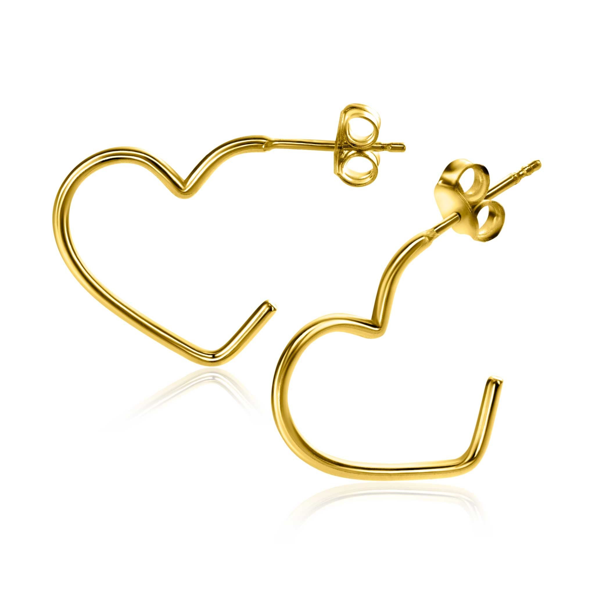 ZINZI Verguld Zilveren Oorbellen 18mm - ZIO2584G
