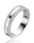 Zinzi Zilveren Ring Drie Banen Bezet met Witte Zirkonia's - ZIR2445, exclusief en kwalitatief hoogwaardig. Ontdek nu!
