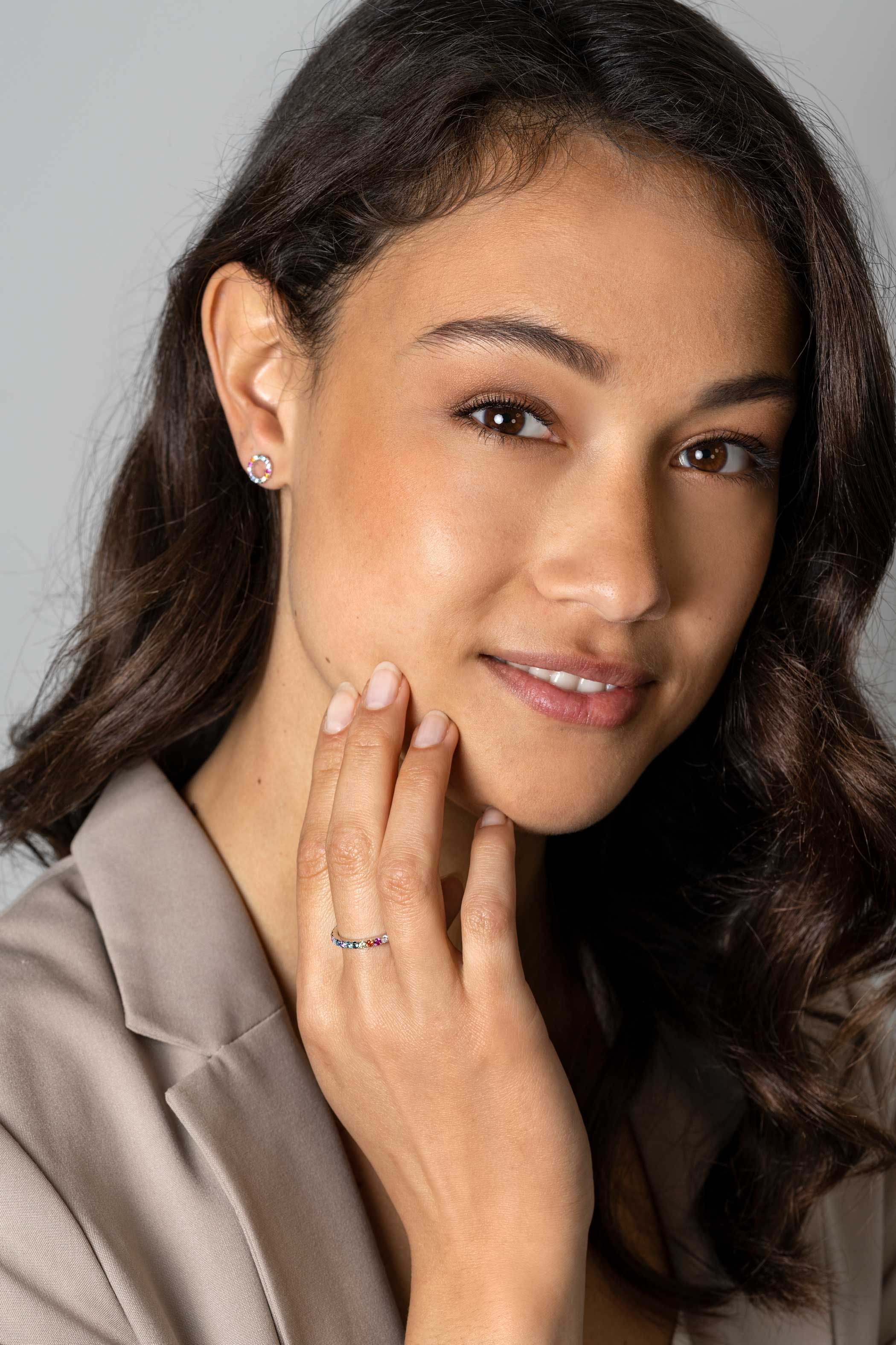 ZINZI Zilveren Ring met Zirkonia multicolor - ZIR2486