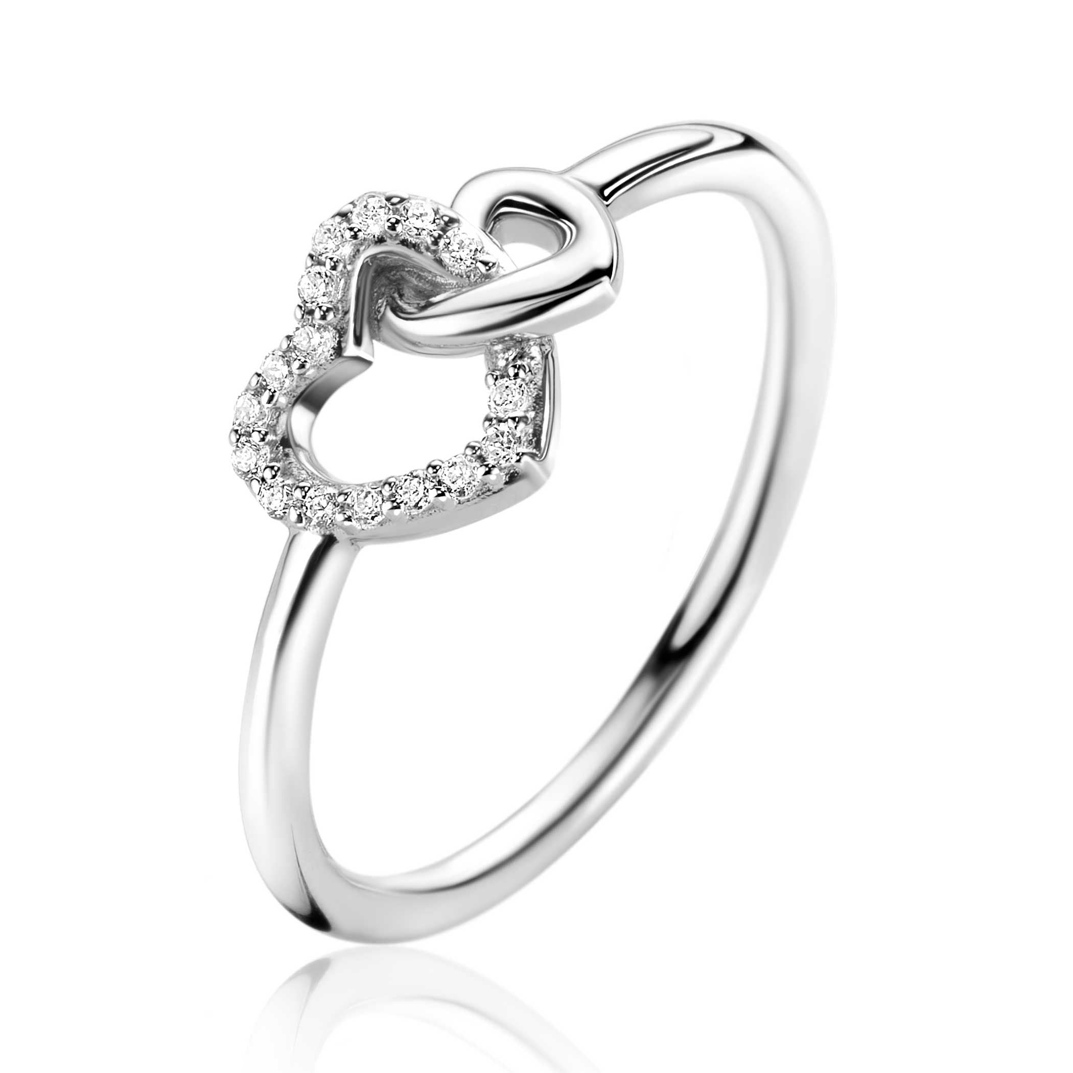ZINZI Zilveren Ring met Witte Zirkonia - ZIR2493