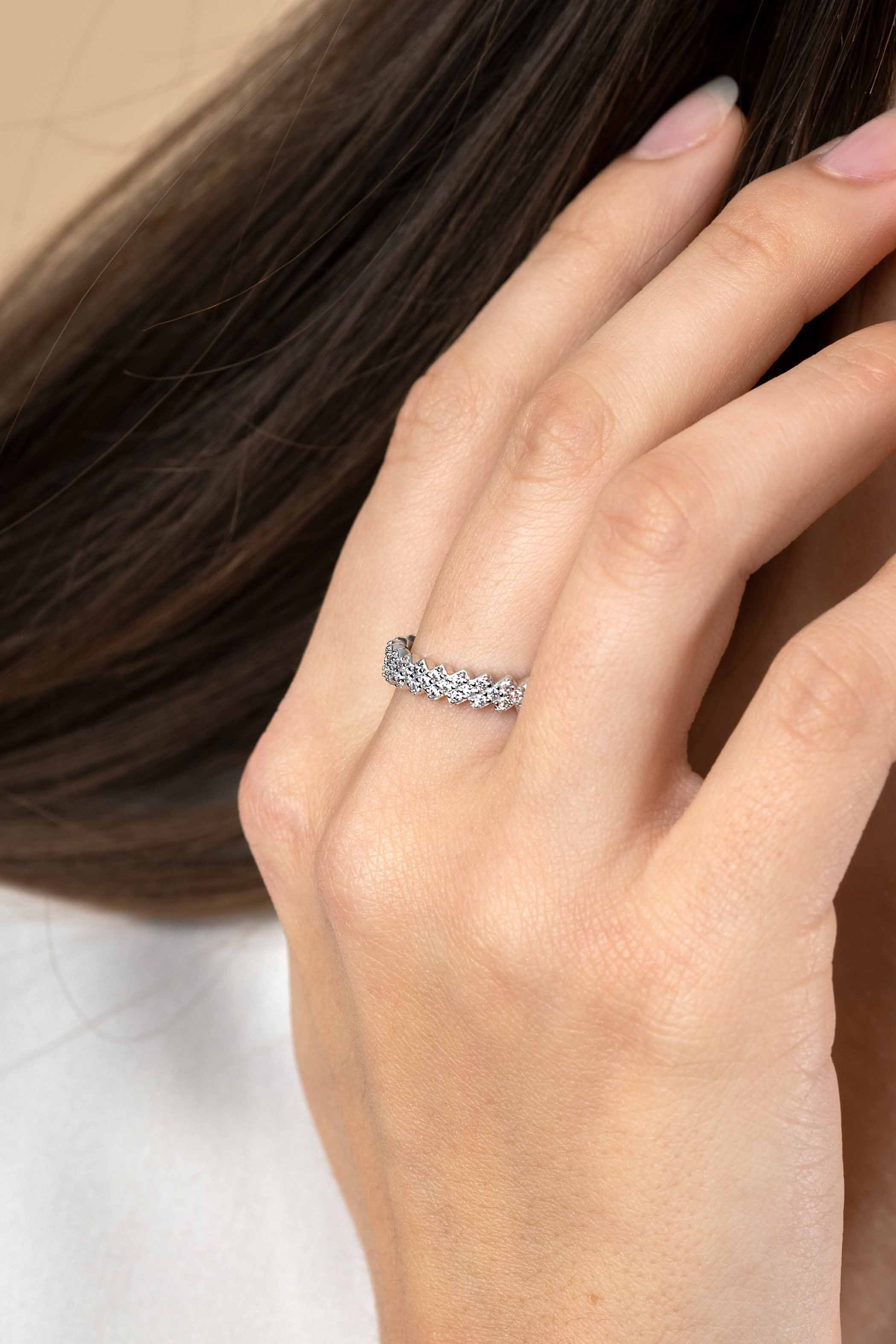 ZINZI Zilveren Ring met Witte Zirkonia - ZIR2547
