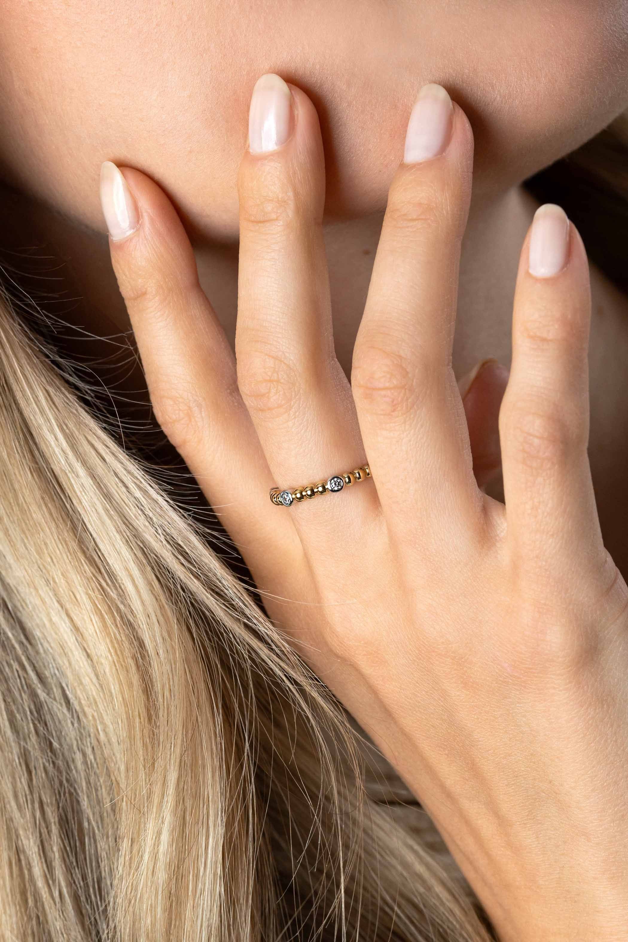 ZINZI Verguld Zilveren Ring met Witte Zirkonia - ZIR2569
