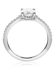 ZINZI zilveren ring met witte zirkonia (6,5mm) in vierpootszetting en klein hartje aan de zijkant ZIR2696 - PansiteNederland.nl