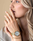 ZINZI Twenty horloge met zilverkleurige wijzerplaat, geelgoudkleurige kast 34mm en stalen meshband ZIW2033 - PansiteNederland.nl