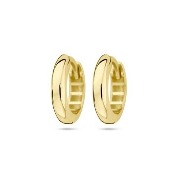 9K Geelgouden 9k klapoorringen 12,5 mm halfronde buis - 8000259 - PansiteNederland.nl