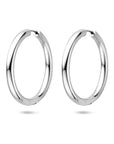 Zilveren gerhodineerde klapoorringen 39 mm - 1341982