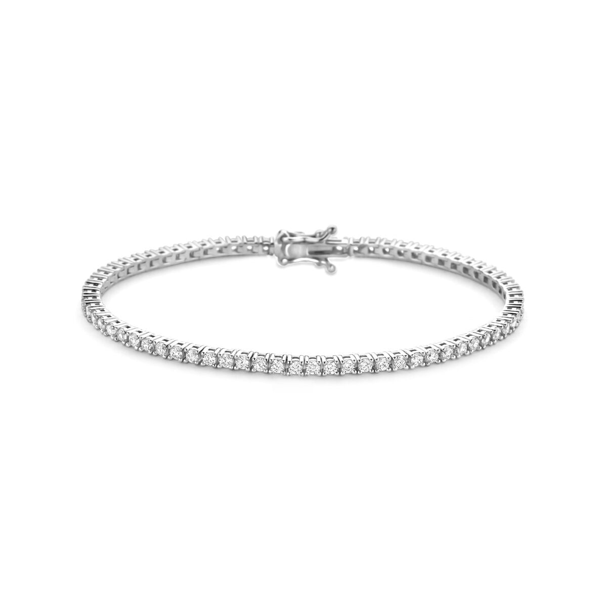 Tennisarmband zirkonia 2,5 mm zilver gerhodineerd