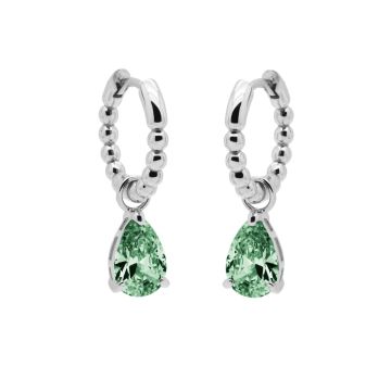 Karma Hinged Hoops Zirconia ANNA OCEAN GREEN A106S_G oorbellen