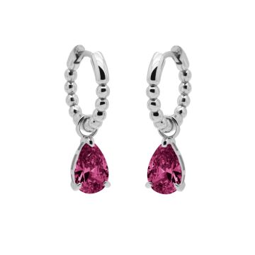 Karma Hinged Hoops Zirconia ANNA RUBY RED A106S_RR oorbellen