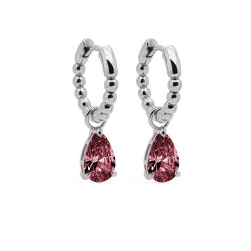 Karma Hinged Hoops Zirconia ANNA WINE RED A106S_WR oorbellen