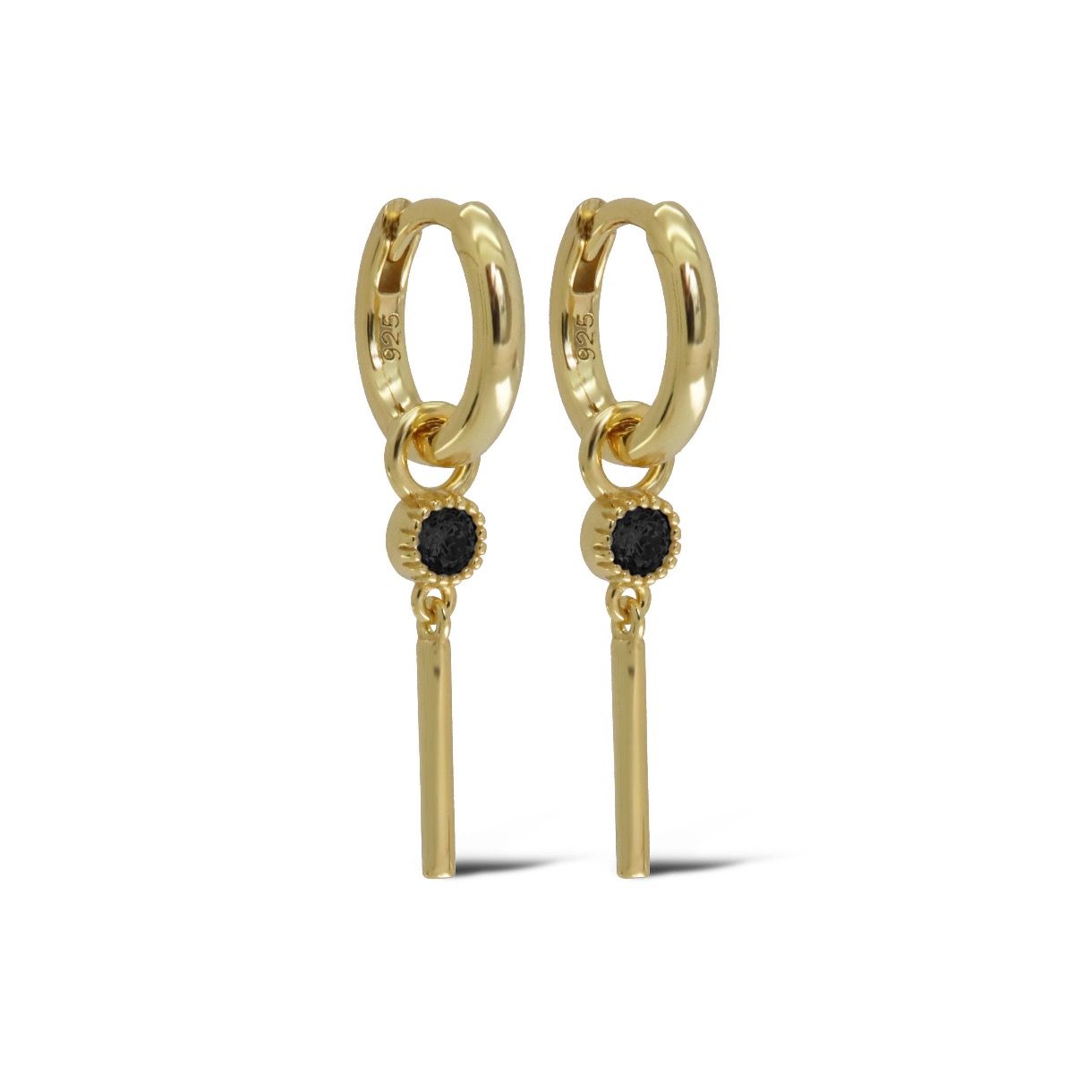 Karma Hinged Hoops Basil Sieraad Goud oorbellen