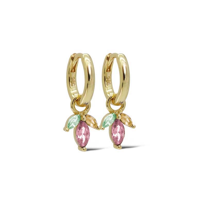 Karma Oorringen Hinged Hoops PERSIAN Spring Colour Goldplated A129GP_SC - PansiteNederland.nl