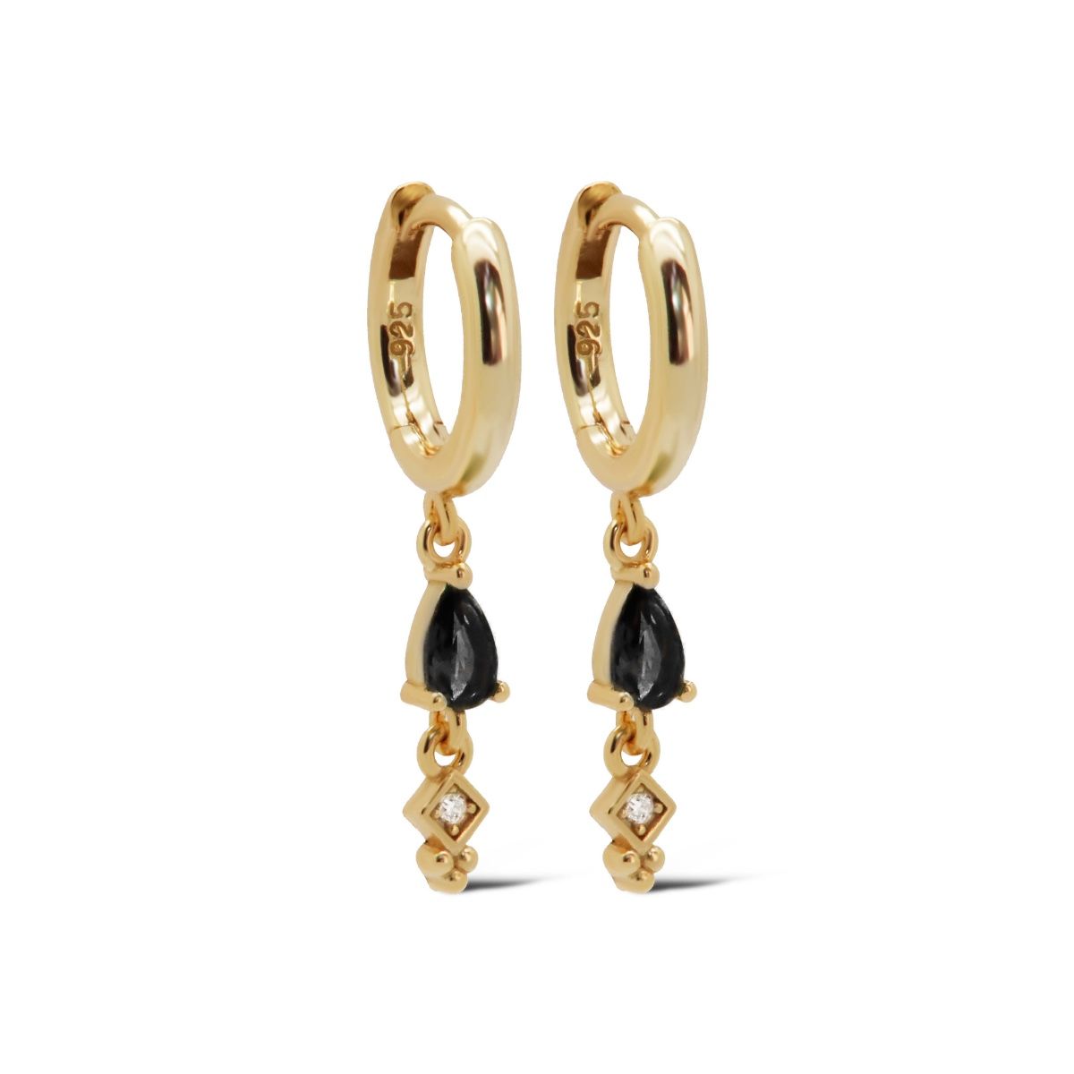 Karma Hinged Hoops MINA Drop Goldplated A139GP_B oorbellen