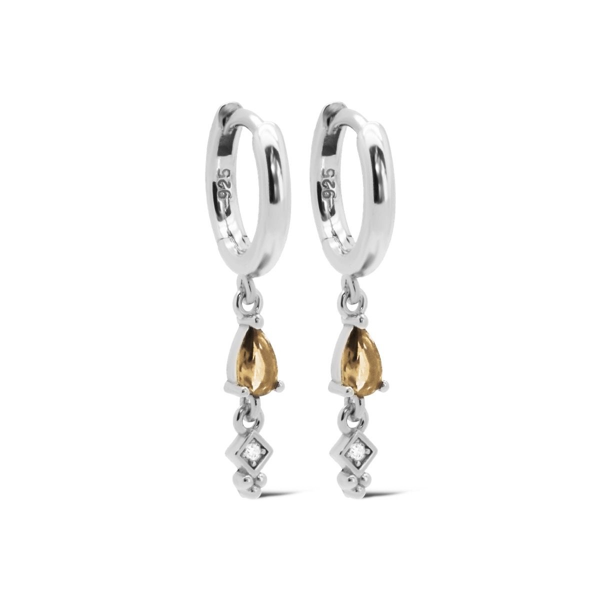 Karma Hinged Hoops MINA Drop Champaign A139S_C oorbellen