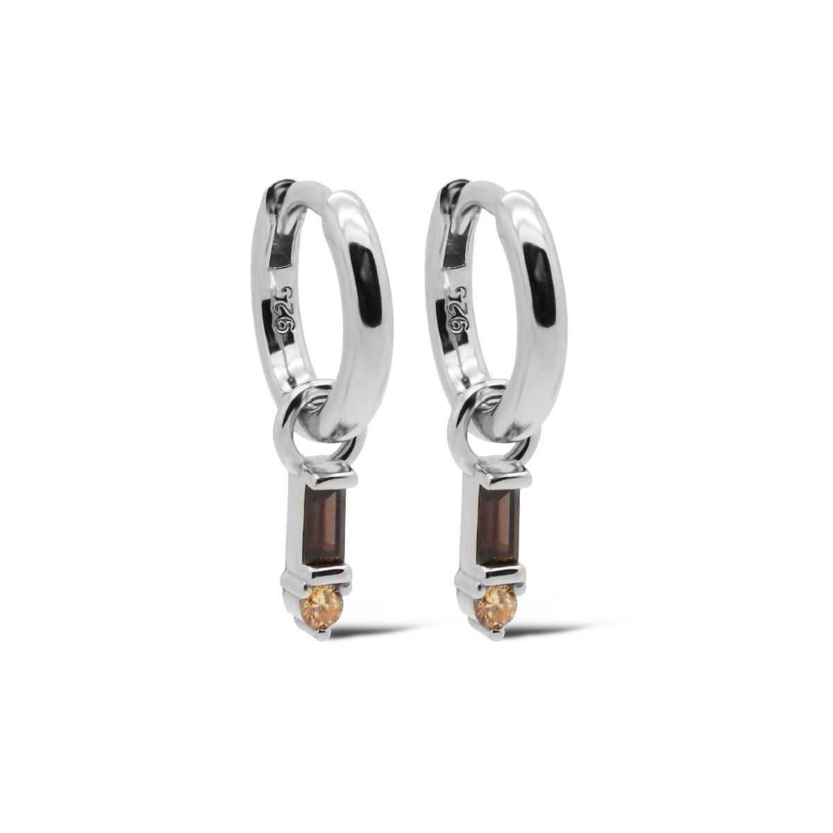 Karma Hinged Hoops Coffee Sieraad oorbellen