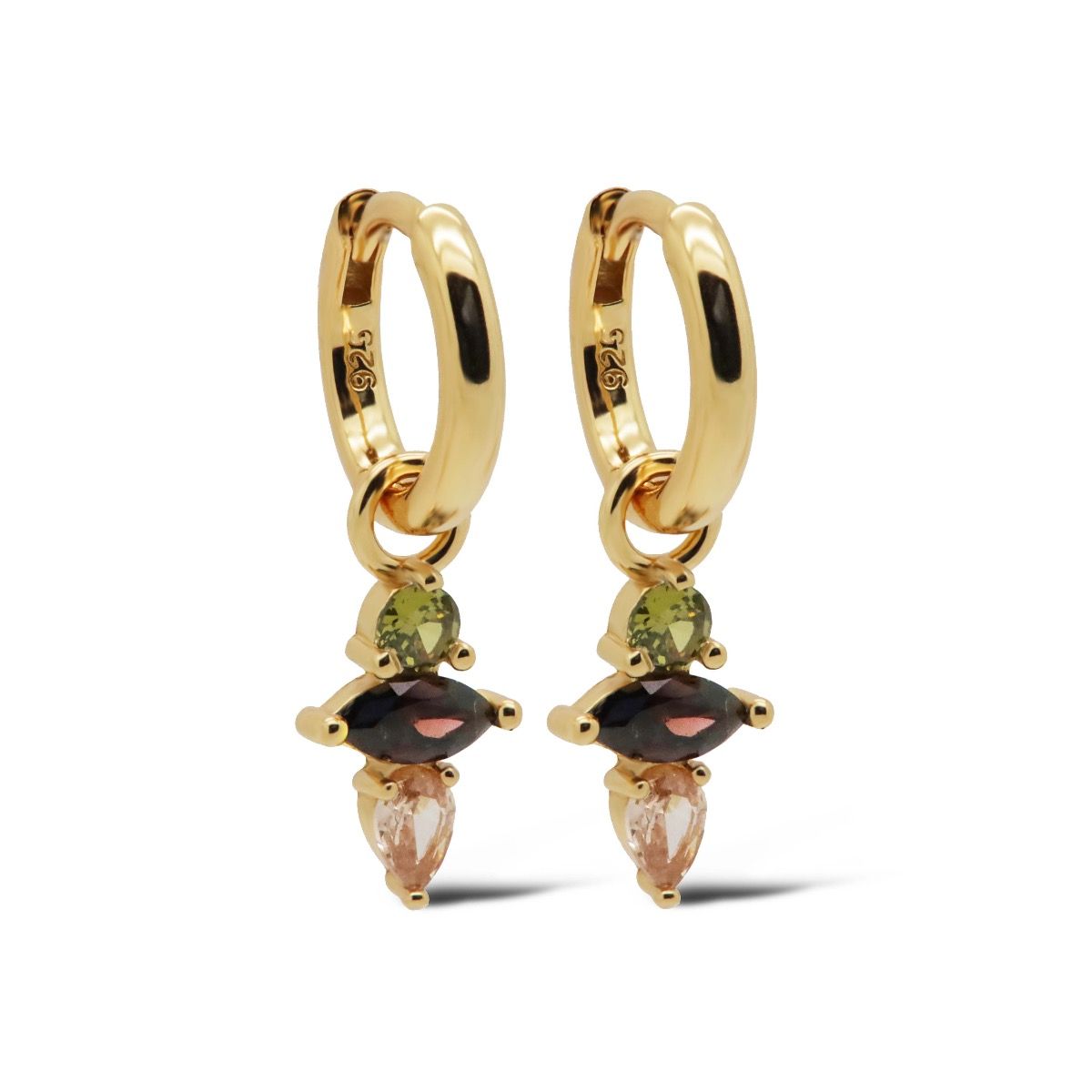 Karma Hinged Hoops PERSY Coffee Goldplated A148GP_CO oorbellen