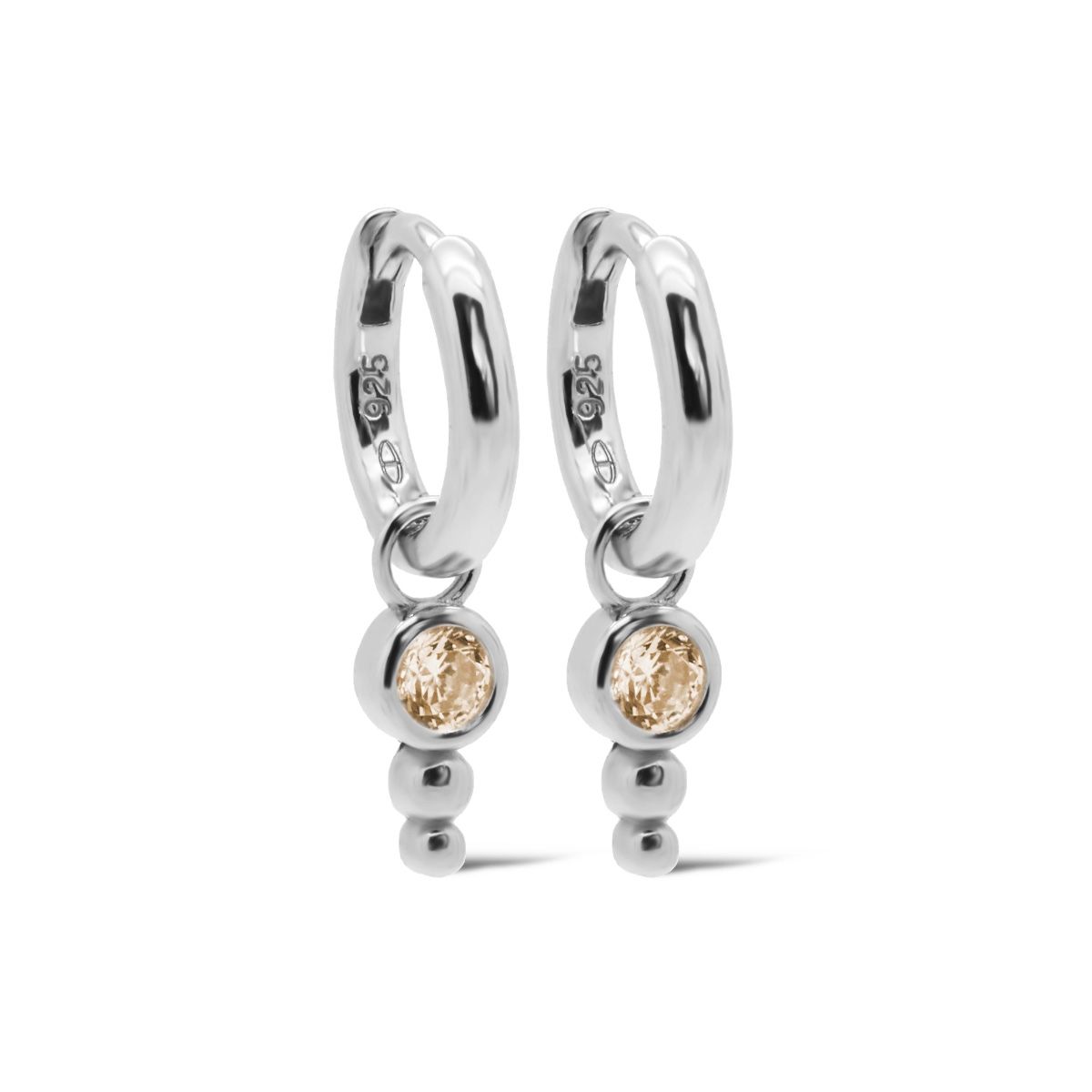 Karma Hinged Hoops Dot Sieraad oorbellen