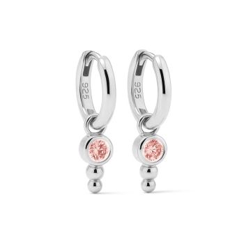 Karma Hinged Hoops NINA Dot Salmon A158S_SA oorbellen