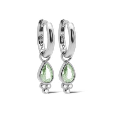 Karma Hinged Hoops Drop Sieraad Groen oorbellen