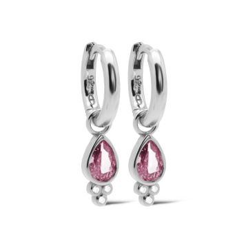 Karma Hinged Hoops HERA Drop RUBY RED A160S_RR oorbellen