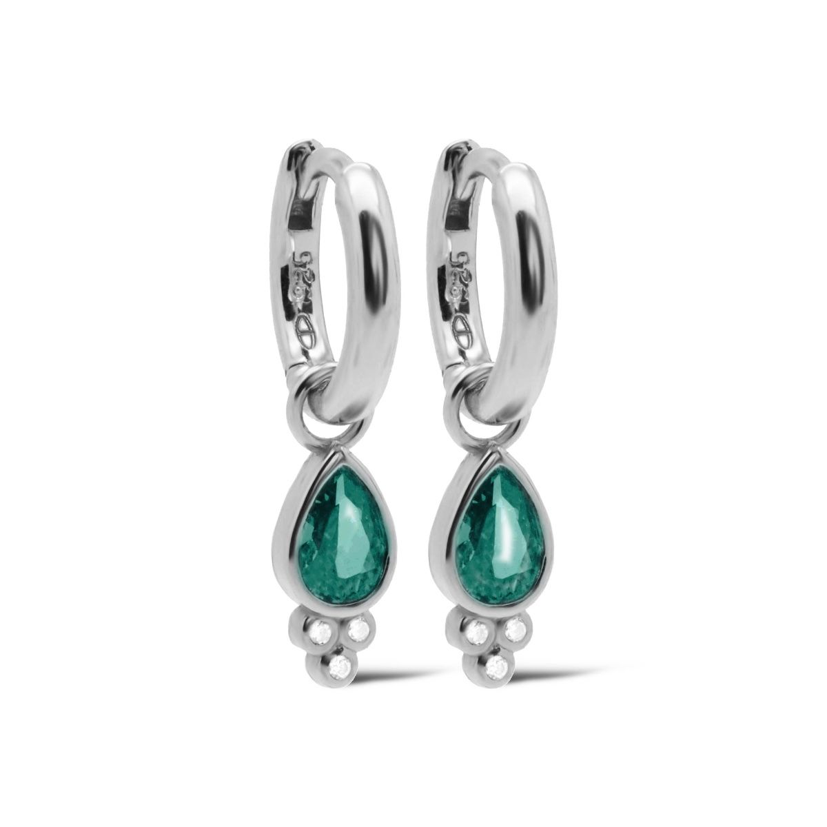 Karma Hinged Hoops Drop Sieraad Blauw oorbellen