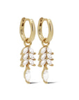 Karma Hinged Hoops CLEO Feather Goldplated - A169GP