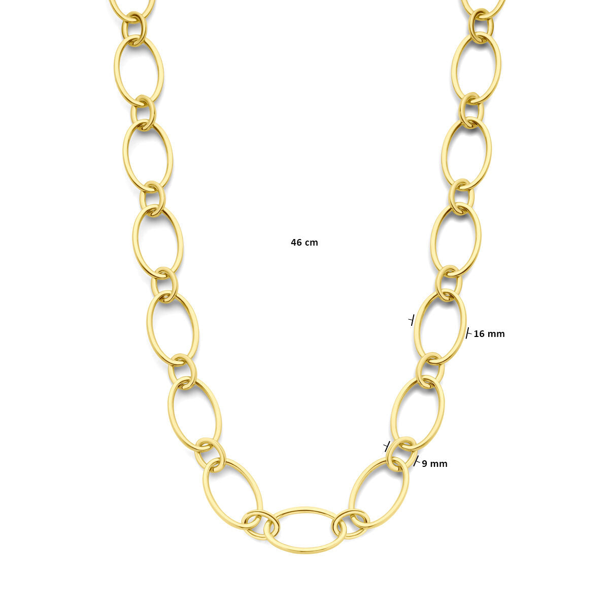 14K geelgoud collier 16 mm 46 cm 4030000 - PansiteNederland.nl