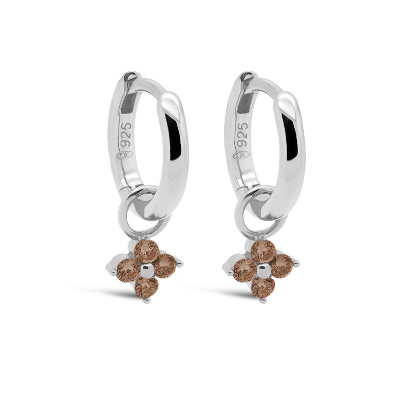 Karma Hinged Hoops Zirconia VIOLA COFFEE A185S_CO oorbellen