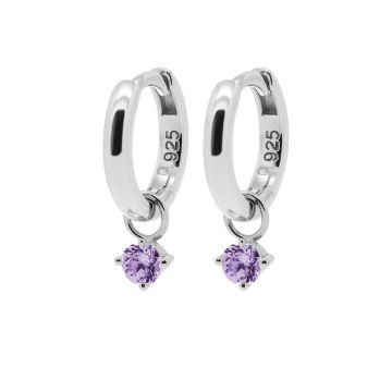 Karma Hinged Hoops Zirconia ELISE Lavender A186S_L oorbellen