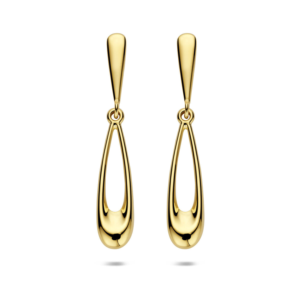 Fantasy Collection Hangende oorbellen 35 mm 14K geelgoud