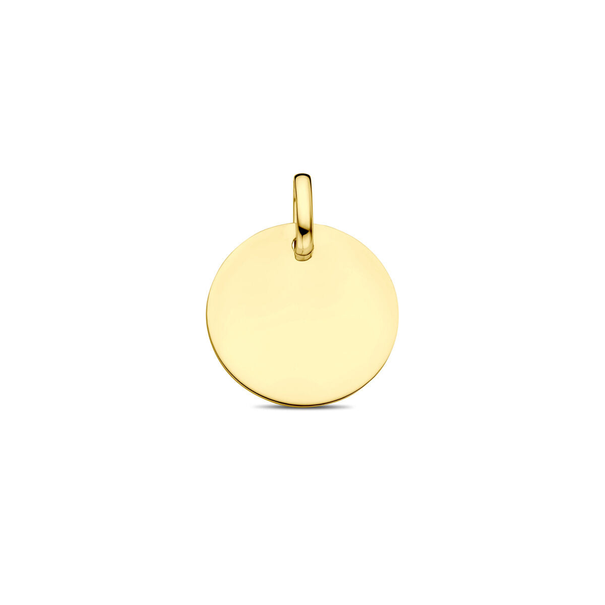 9K Geelgouden graveerhanger rond 13,5 mm - 8000170 - PansiteNederland.nl