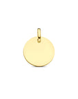 9K Geelgouden graveerhanger rond 13,5 mm - 8000170 - PansiteNederland.nl