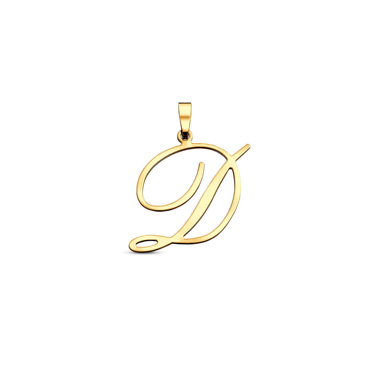 Hanger sierletter D 20 mm 14K geelgoud #Letter_D