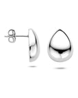 Zilveren gerhodineerde oorknoppen druppel 16 mm - 1342097