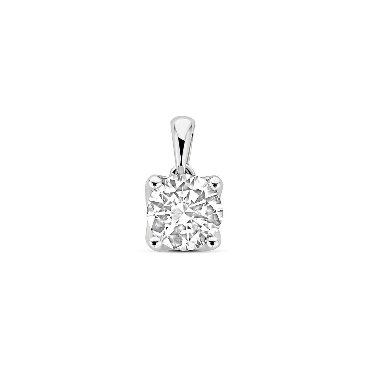 14K witgouden hanger lab grown diamant 1.00ct h si 11 mm - 4106439 - PansiteNederland.nl