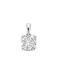14K witgouden hanger lab grown diamant 1.00ct h si 11 mm - 4106439 - PansiteNederland.nl