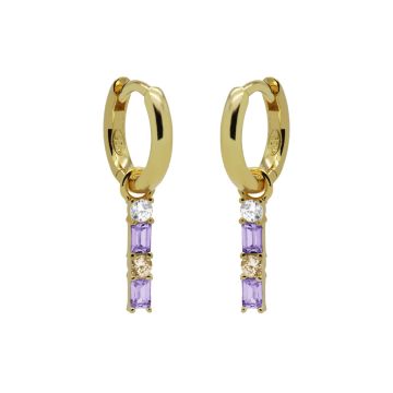 Karma Hinged Hoops Double Sieraad Goud oorbellen