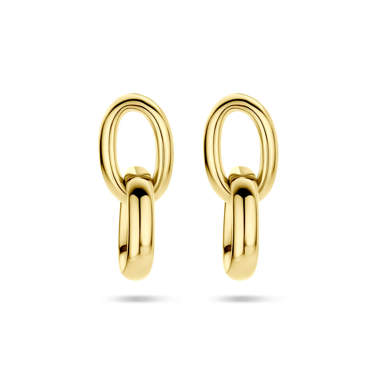 14K geelgouden oorhangers schakel 24 mm - 4034405 - PansiteNederland.nl