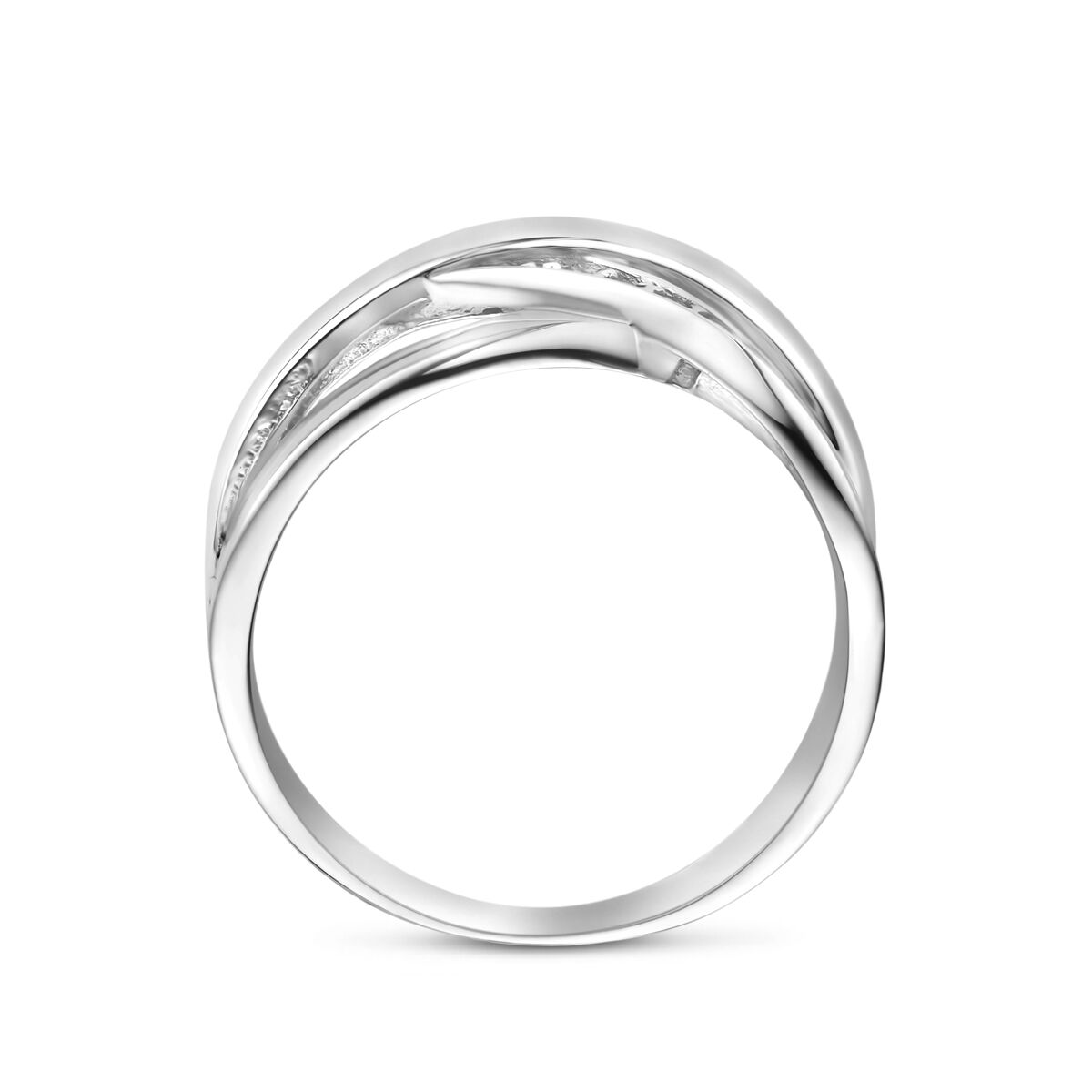 Ring zirkonia zilver gerhodineerd briljant