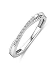 Zilveren Gerhodineerde Ring Zirkonia 1341238