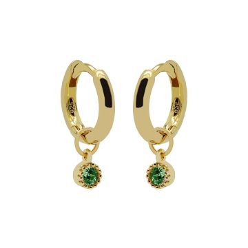 Karma Hinged Hoops Symbols Sieraad Groen oorbellen
