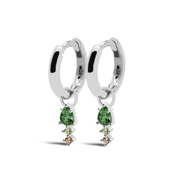 Karma Hinged Hoops Duo Sieraad Groen oorbellen