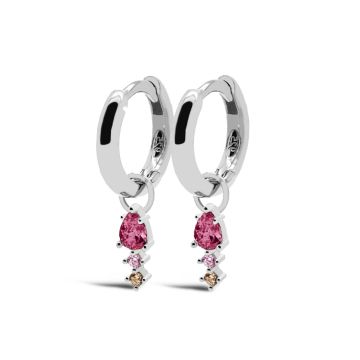 Karma Hinged Hoops Duo Ruby Red Drop A67S_RR oorbellen