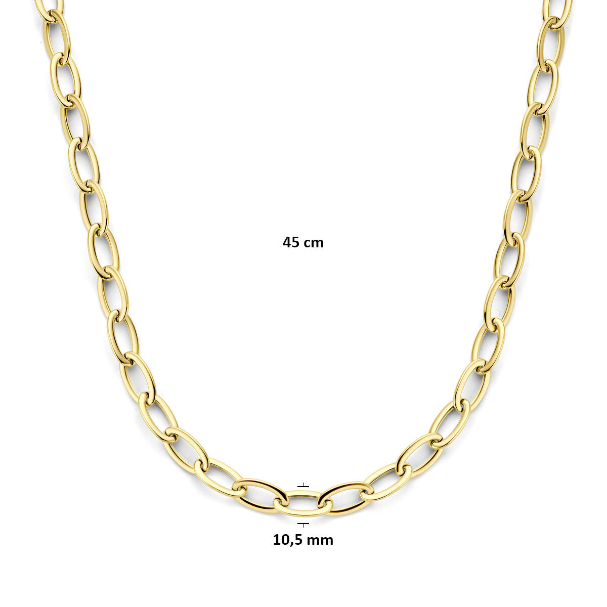 Fantasy Collection Collier 10,5 mm 45 mm 14K geelgoud