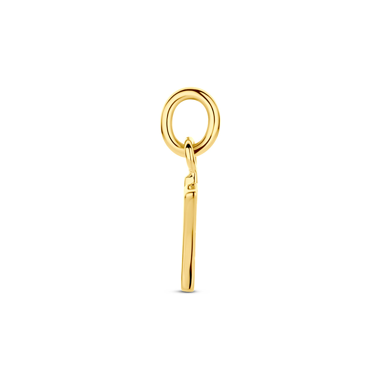 Hanger letter W 12 mm 14K geelgoud #Letter_W